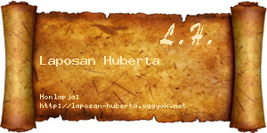 Laposan Huberta névjegykártya